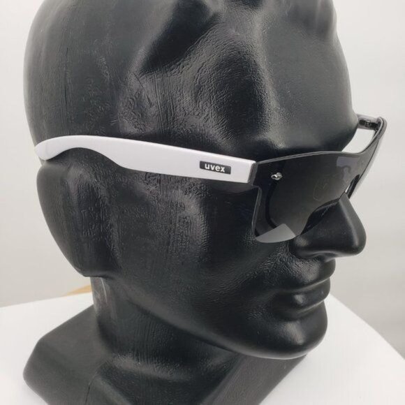 UVEX Sport Polarized Sunglasses Oversize 22 White Frame Smoke Lens NWT main image 8